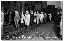 Vintage STYLE  ART 1930s RPPC-HALLOWEEN PARAD...