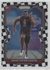 2020 Panini Prizm Rookie Black & White Checker Prizm Marlon Davidson #347 3c7