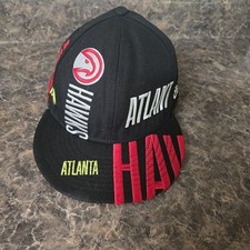 New Era 9FIFTY Atlanta Hawks Snapback Hat NBA Cap Black Red Embroidered