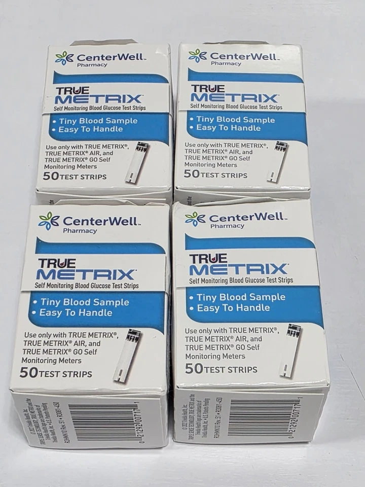 Tiras reactivas de glucosa en sangre True Metrix - 50 unidades. 4 cajas Foto 2 de 2