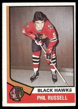 Phil Russell 1974-75 Topps #226 Chicago Blackhawks EX OC