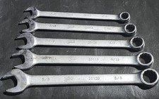 Vintage Popular Mechanics 5 Pc. SAE Combination Wrench Set 3/8,7/16,1/2,9/16,5/8