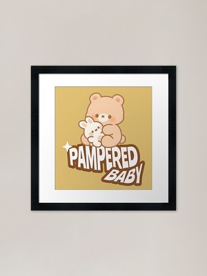 Verwöhntes Baby gerahmter Kunstdruck gerahmtes Wandbild Poster Leinwanddruck Bild