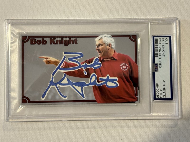 BOBBY KNIGHT Autograph PSA/DNA Certified. Autographed In Sharpie By Coach