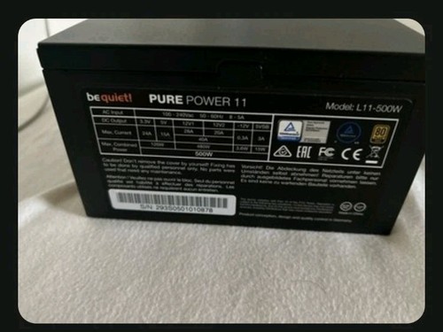 Be Quiet! Pure Power 11 Netzteil 500W ATX Schwarz PC Gaming Defekt Kaputt