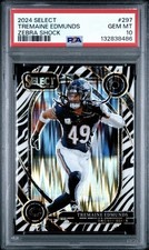 2024 Panini Select Club Level Tremaine Edmunds #297 Zebra Shock PSA 10 *POP 1*