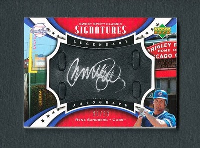 2007 Sweet Spot Classic Signatures Ryne Sandberg Glove/Auto Uniform Match 23/23