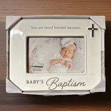 MALDEN You Are Loved Beyond Measure 4x6 Ceramic Baby s Baptism Photo Frame NEW