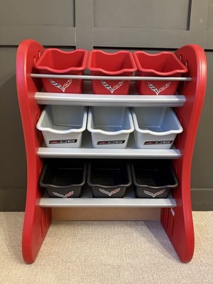 Step2 Kids Corvette Room 9 Bin Plastic Playroom Organizer & Toy