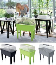 Fioriera Serra Rialzata 52L con Coperchio Ventilato - Letto da Giardino Rialzato per Erbe