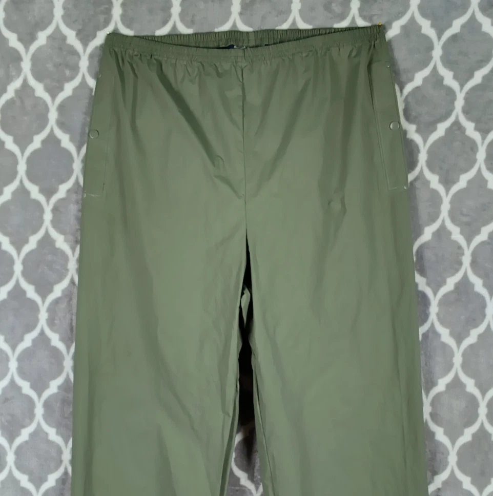 Columbia Rain Pants Men XL Green Waterproof Packable Outdoor Waterproof