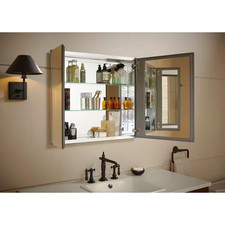 30 In. W X 26 In. H Beveledtwo-Door Recessed or Surface Mount Medicine Cabinet w
