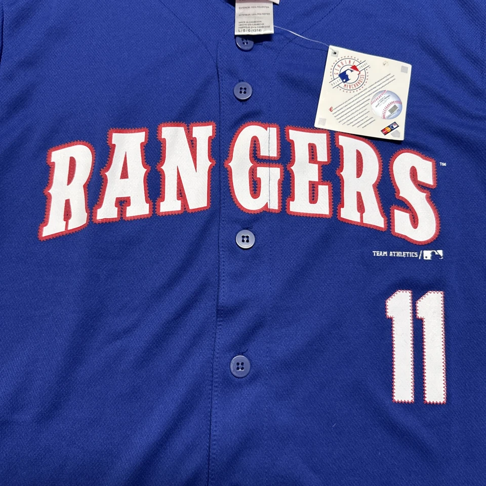 MLB Texas Rangers #11 Yu Darvish Jersey Youth Large 12/14 Blue New With Tags - Image 3 of 4