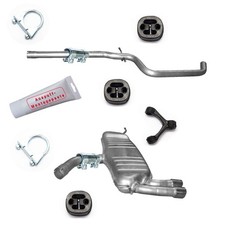 Mittelrohr Endschalldämpfer + Montagezubehör Auspuff für Altea Leon 2.0 TDi NEU