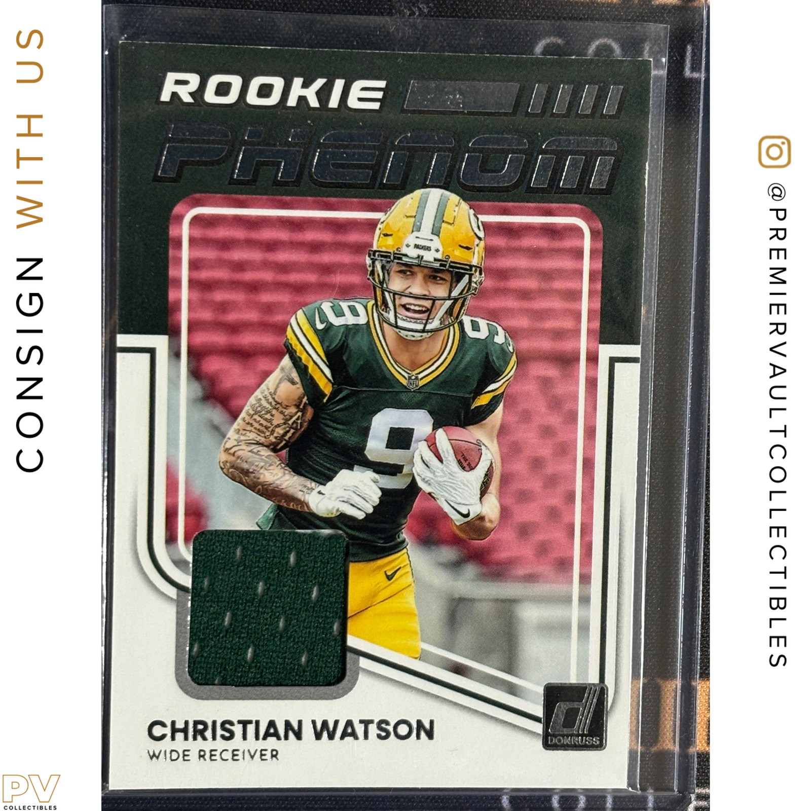 Christian Watson Panini Donruss Rookie Phenom Jersey #RPJ18 Base