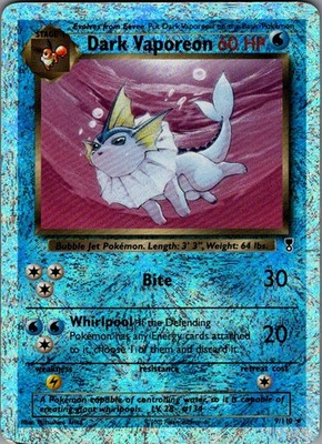 dark vaporeon pokemon card price I've seen s selling for a good : r/PokemonCardValue Colorless Retreat Cost Pokemon Team Rocket Uncommon Dark