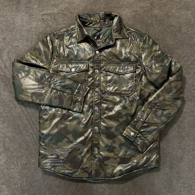 Nick Danger Men's Extra Soft Shell Lightweight Camo Snap Button Jacket US Size M