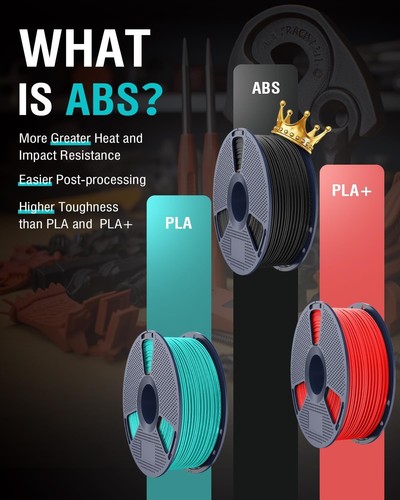 ABS Filament 1,75 mm 3D Drucker Filament, hochbeständig langlebig, hitzebeständig... - Bild 4 von 10