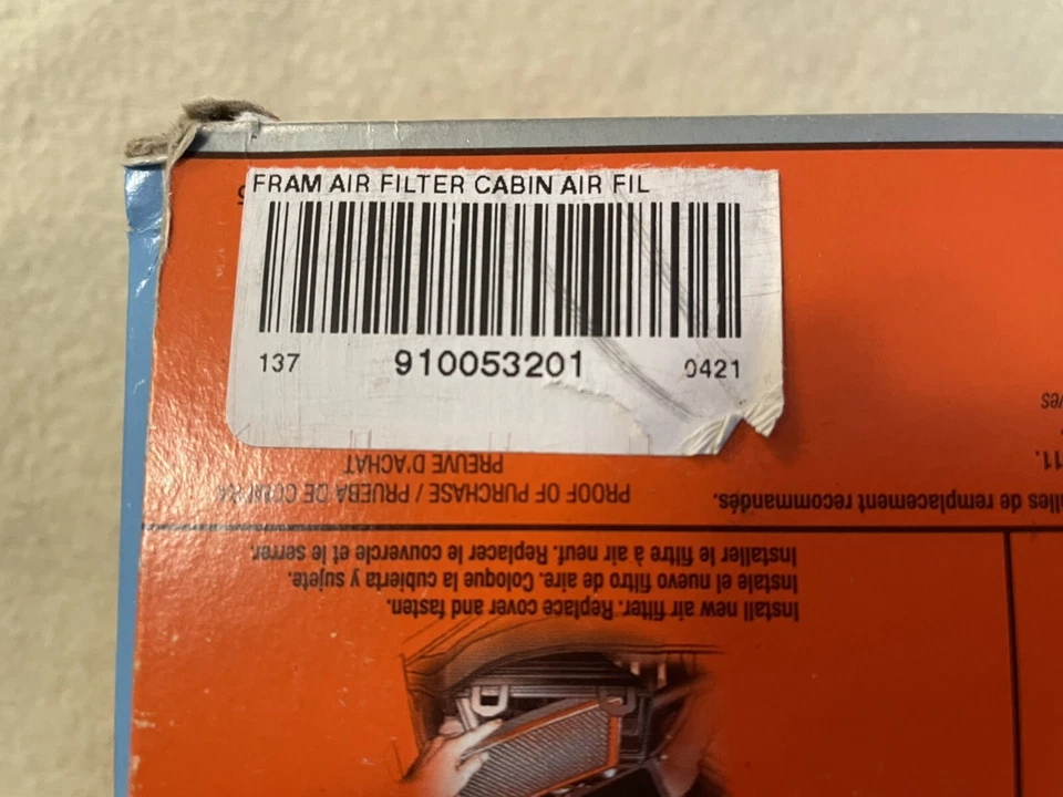 Filtro de aire Fram CA10093 Chevy Chevrolet HHR 2006-2011 nuevo caja abierta Foto 3 de 4