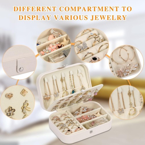 Jewelry Case Double Layer for Women’s Necklace Earrings Rings Travel Accessories - 第 32/34 張圖片