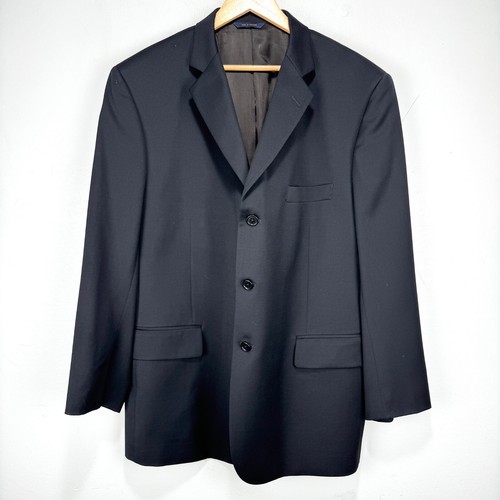 Brooks Brothers 3 Button Blazer Men 48R Black Wool Lastol Sport Coat Formal