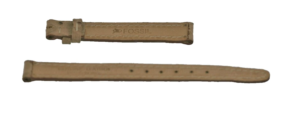 Correa de reloj de repuesto de cuero camel Fossil para mujer 12 mm Foto 2 de 2
