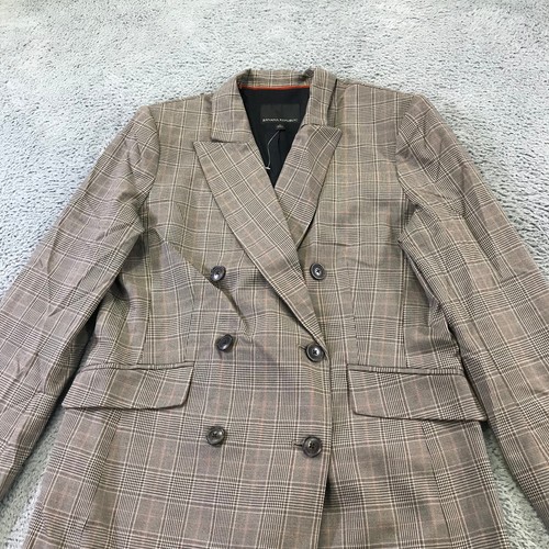 Banana Republic Jacket Womens 12 Double Breast Mini Dress Jacket Blazer Brown - Picture 6 of 10