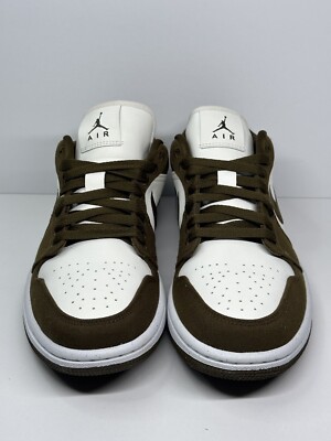 Nike Air Jordan 1 Low ホワイト/オリーブ　26 Nike Air Jordan 1 Low Light Olive White Retro Sneaker DV0426-301