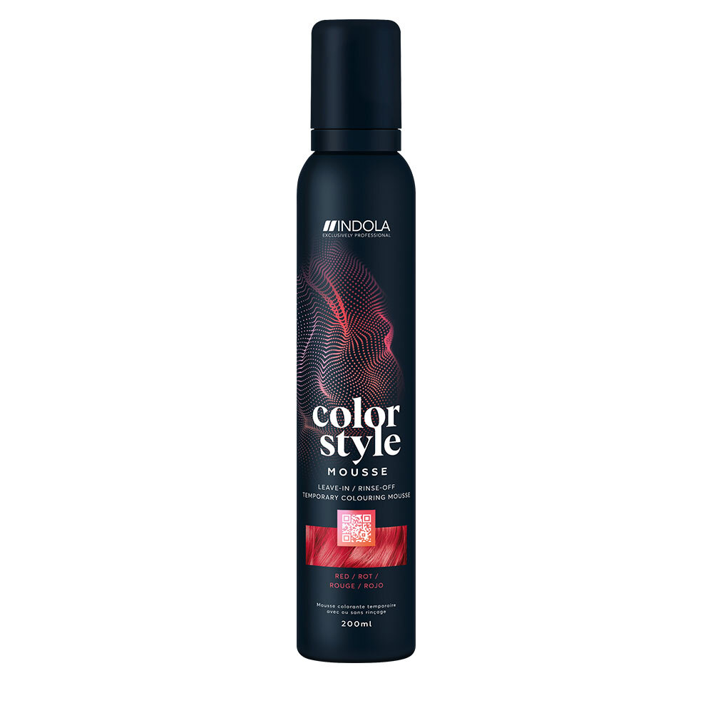 Мусс INDOLA Color Style Mousse Rot, 200 мл - Несмываемый шампунь - Импорт из Германии