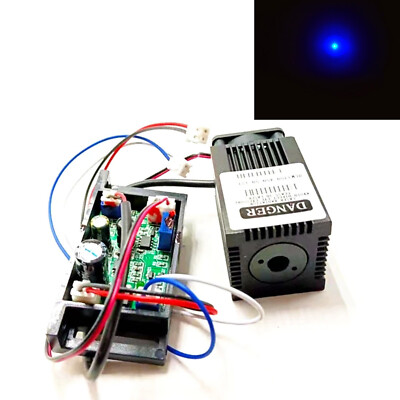 1pc 445nm 450nm 500mW 12V Blue Beam Laser Dot Module With Driver Out & Fan