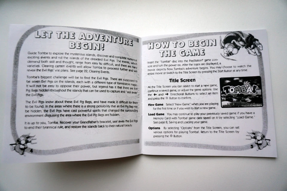 PS1 Tomba Instruction Manual ONLY READ DESCRIPTION - Image 2 of 4