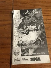 Aladdin Disney Sega Genesis Game Instruction MANUAL ONLY