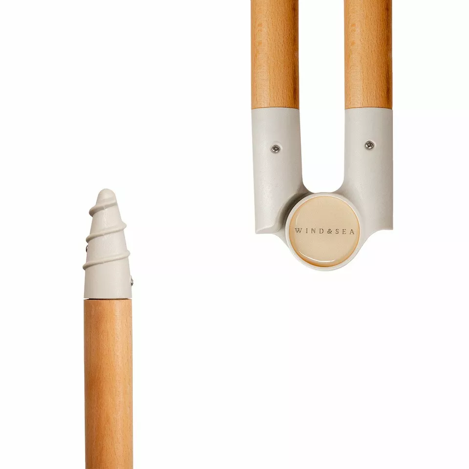 White Pearl Fringe Tassel Beach Umbrella - Image 4 of 4