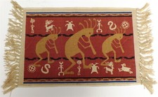 PLACEMAT Southwestern Native Red KOKOPELLI 100% Heavy Cotton Stencil 13" x 19"