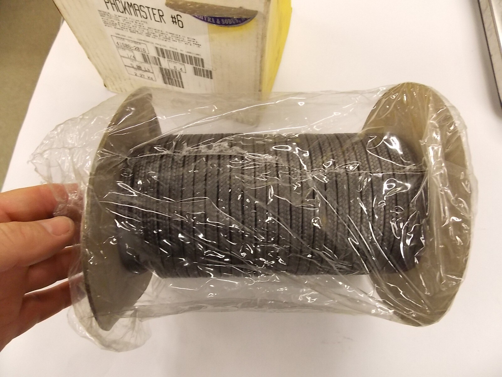 New Garlock Packmaster #6 Graphite PTFE Compression Packing 1/4