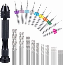 Drill Bits Pen Set Electronic Precision Pin Vise Hobby Handle Miniature Model