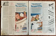 2 Oxydol ads 1945 1940s illustration art decor retro laundry logo illustration