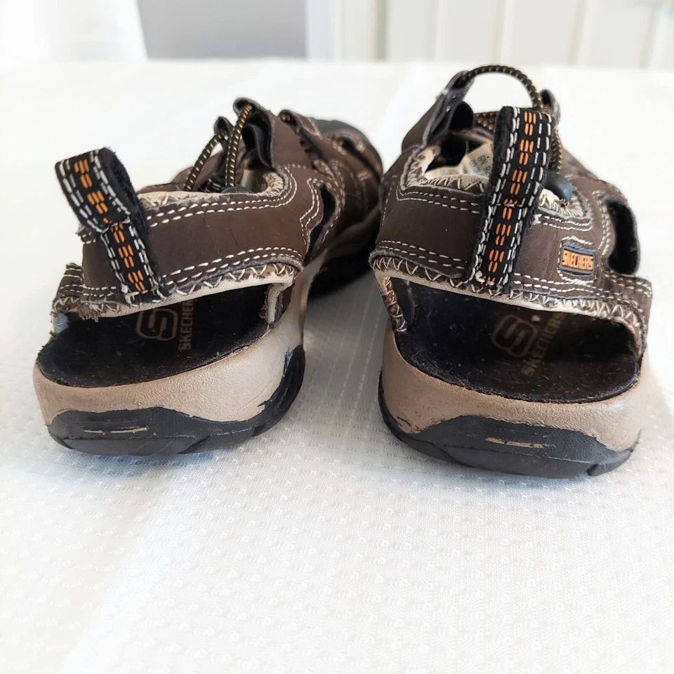 Sandalias de Senderismo Skechers Niños Talla 3 Zapatos Ventilados Marrón Imitación Cuero Niño Foto 4 de 4