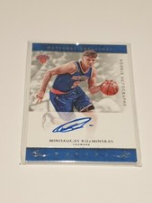 2016-17 National Treasure Rookie Signatures Mindaugas Kuzminskas - Knicks #ed/99