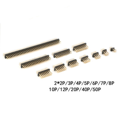 1.27mm Pitch Male Pin Header Double Row Straight Pin PCB Connector 2X2P-2x50P