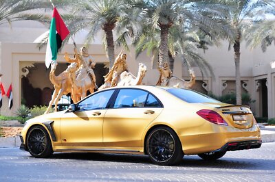 Cars brabus mercedes rocket 900 desert gold edition Desk Mat Stitched