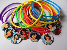 Jasmin -8 Charm Bracelet-Party Favor Birthday Prizes bracelets Princess supplies