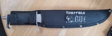 Sheffield Rogue Fixed Blade Hunting Knife w Sheath See photos for issues.