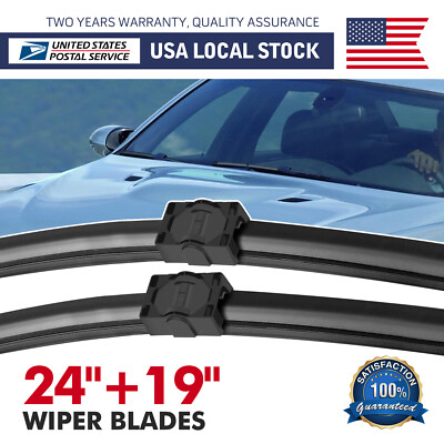 NEW 24''+19'' Front Wiper Blades Set fit BMW E90 E91 Windshield Windscreen Durable