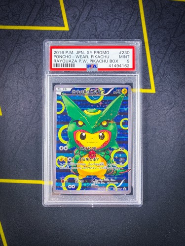 16 Pokemon Japanese Pikachu Rayquaza Poncho Xy P 230 Psa 9 Mint Ebay