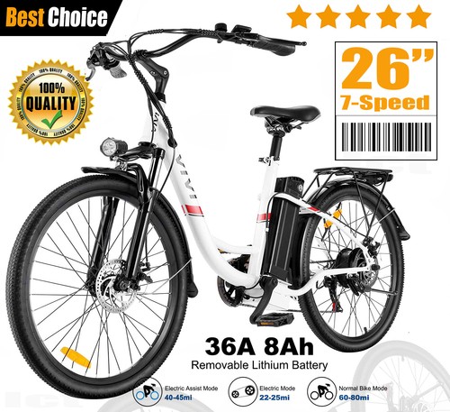 26" Elektrofahrrad E-Bike E-Mountainbike Citybike Shimano 21-Gang Pedelec MTB  - Bild 1 von 64