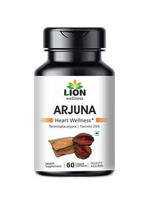 Pure Arjuna Capsules I (100% Organic) & Vegan Capsules