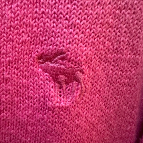 Abercrombie & Fitch Sweater Hot Pink Scoop Neck Boho Slouchy Barbie Size Small - Picture 5 of 6