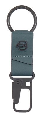 PIQUADRO Aye Leather Keychain With Carabiner Hook Verde