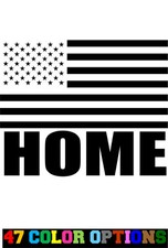 Vinyl Decal Truck Car Sticker Laptop - USA United States Flag American Home